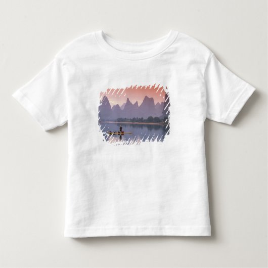 China, Li River. Single Kormoran Fischer. Kleinkind T-shirt (Vorderseite)