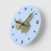 China Map Clock Runde Wanduhr (Winkel)