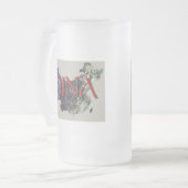 China Mattglas Bierglas (Vorderseite Links)