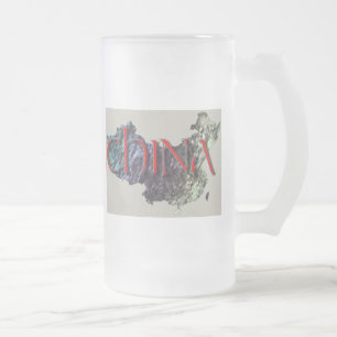 China Mattglas Bierglas