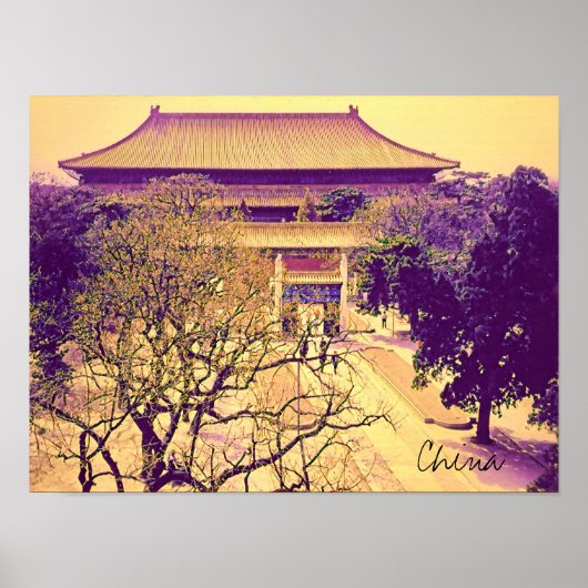 China Ming Tombs Vintage Reise Poster (Vorne)