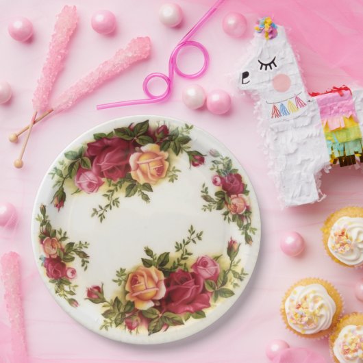 China mit antiken Handgemälden Pappteller (Party)