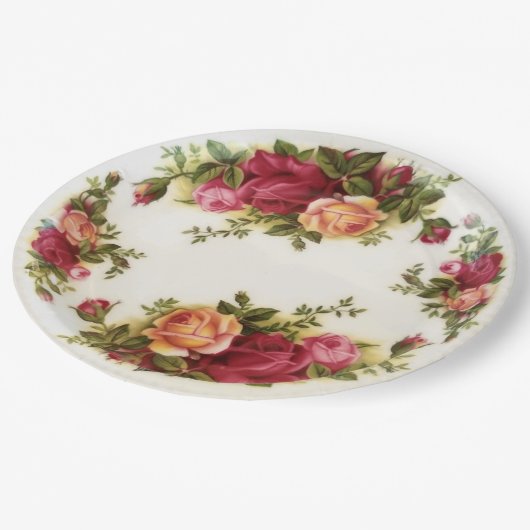 China mit antiken Handgemälden Pappteller (Schrägansicht)