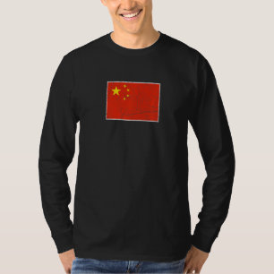 China mit Vintagen chinesischen Nationalfarben T-Shirt