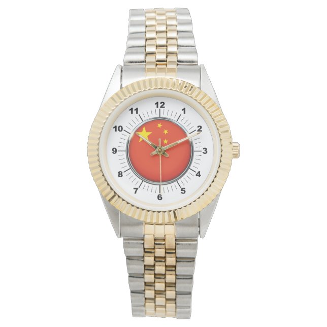 China mit zwei Tonen Armbanduhr (Vorderseite)