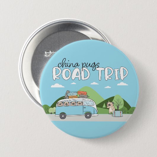 China Mops Road Trip Button (Vorne & Hinten)