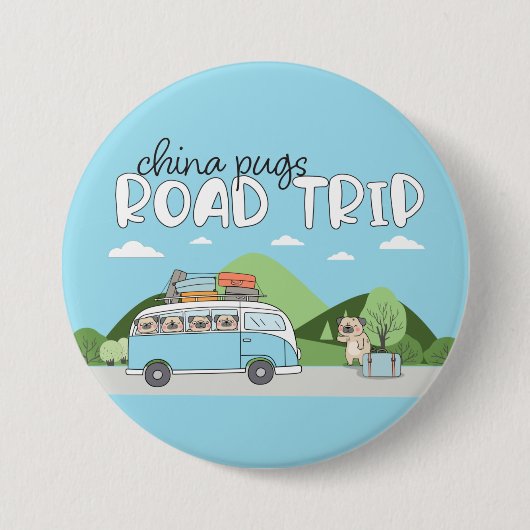 China Mops Road Trip Button (Vorderseite)