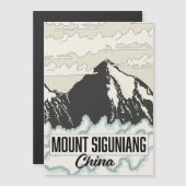 China Mount Siguniang Magnetkarte (Vorne/Hinten)