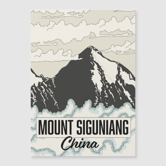China Mount Siguniang Magnetkarte (Vorderseite)