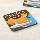 China nach Flugplakat Untersetzer (Linke Seite)