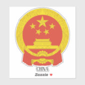 China National Emblem Patriotic Aufkleber (Blatt)