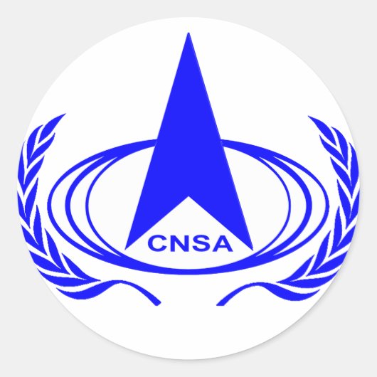 China National Space Administration - CNSA Runder Aufkleber (Vorderseite)