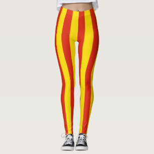 China Nationale Flaggenfarben Vertikal gestreift Leggings