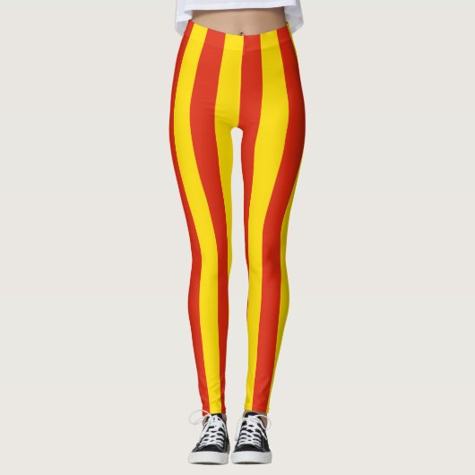 China Nationale Flaggenfarben Vertikal gestreift Leggings (Vorderseite)
