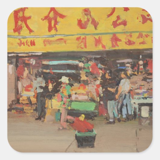 China New York 2012 Quadratischer Aufkleber (Vorderseite)