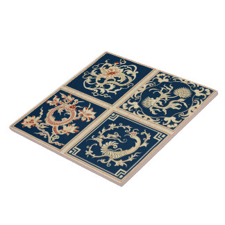 China Orange Tinte Blume Art 4 Fliese