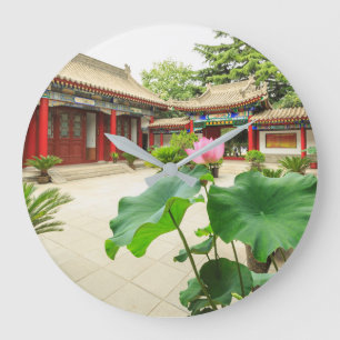 China Pagoda Interior Große Wanduhr