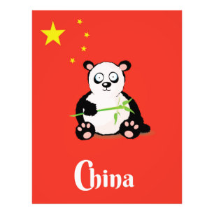China Panda Reiseplakat. Fotodruck