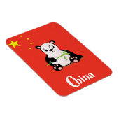 China Panda Reiseplakat. Magnet (Rechte Seite)