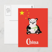 China Panda Reiseplakat. Postkarte (Vorne/Hinten)