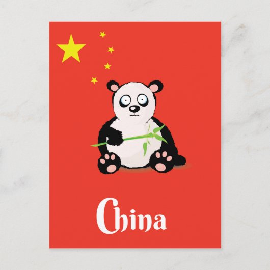 China Panda Reiseplakat. Postkarte (Vorderseite)