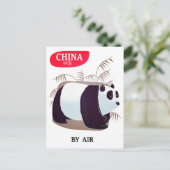 China Panda Reiseplakat Postkarte (Stehend Vorderseite)