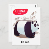 China Panda Reiseplakat Postkarte (Vorne/Hinten)