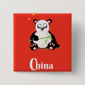 China-Panda-Reiseposter. Button (Vorderseite)