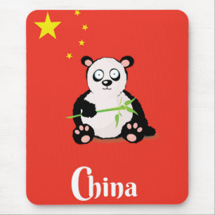China-Panda-Reiseposter. Mousepad