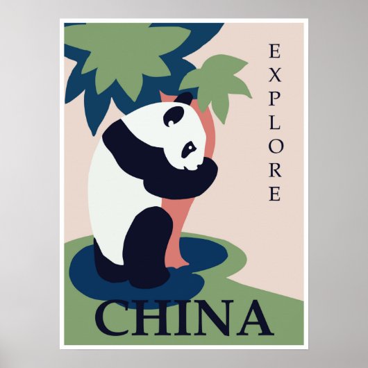 China Panda Vintage Poster (Vorne)