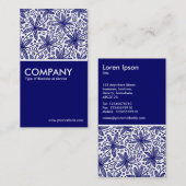 China Pattern - Deep Navy Visitenkarte (Vorne/Hinten)