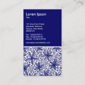 China Pattern - Deep Navy Visitenkarte (Rückseite)