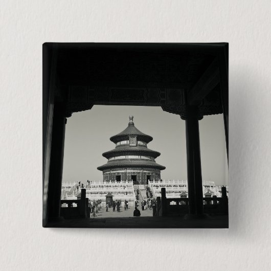 China, Peking, Bezirk Chongwen. Tempel 2 Button (Vorderseite)