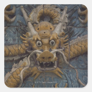 China, Peking, die verbotene Stadt, Drache neun Quadratischer Aufkleber