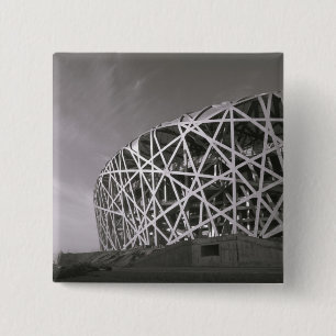 China, Peking. Nationalstadion, Austragungsort der Button