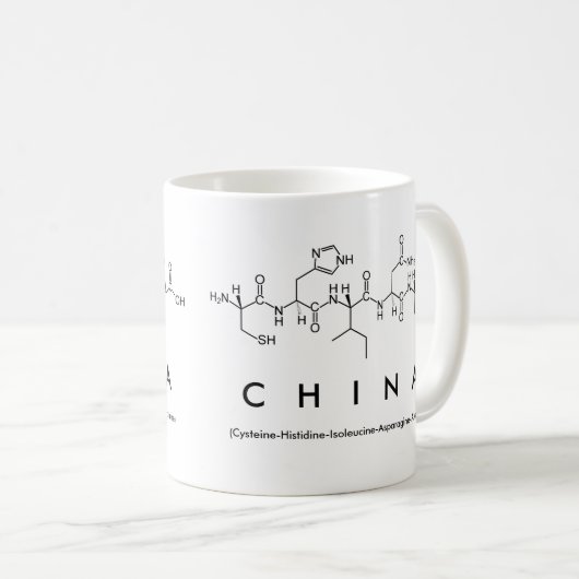 China Peptidname Tasse (VorderseiteRechts)