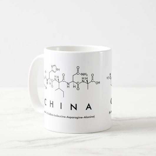 China Peptidname Tasse (Vorderseite Links)