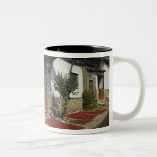 CHINA, Provinz Yunnan, Tianshengying. Trocknen Zweifarbige Tasse