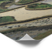 China, Provinz Yunnan. Überschwemmte Reisereiten Poster (Ecke)