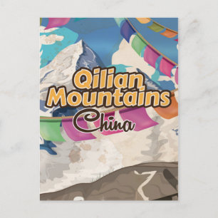 China Qilian Mountain Vintage-Reiseposter Postkarte