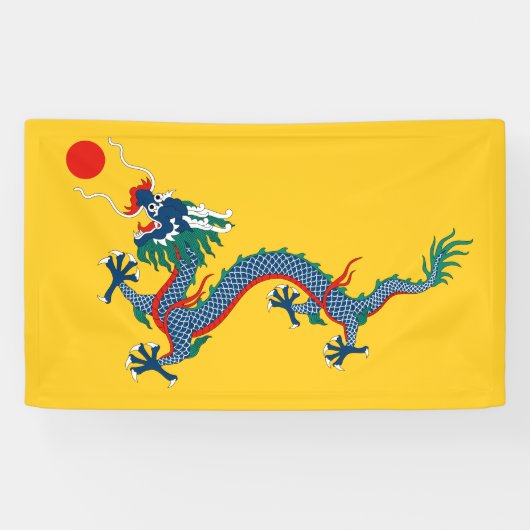 China Qing Dynastie Flag (chinesischer Drache) (as Banner (Horizontal)