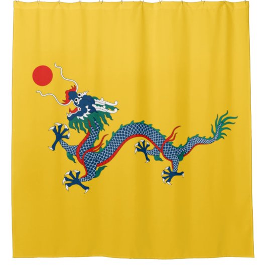 China Qing Dynastie Flag (chinesischer Drache) (as Duschvorhang (Vorderseite)