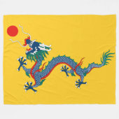 China Qing Dynastie Flag (chinesischer Drache) (as Fleecedecke (Vorderseite (Horizontal))