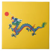 China Qing Dynastie Flag (chinesischer Drache) (as Fliese (Vorderseite)