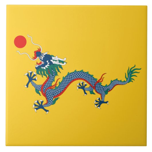 China Qing Dynastie Flag (chinesischer Drache) (as Fliese (Vorderseite)