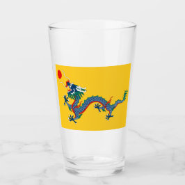 China Qing Dynastie Flag (chinesischer Drache) (as Glas