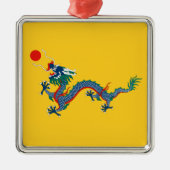 China Qing Dynastie Flag (chinesischer Drache) (as Ornament Aus Metall (Vorne)