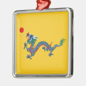 China Qing Dynastie Flag (chinesischer Drache) (as Ornament Aus Metall (Links)