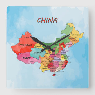 China Quadratische Wanduhr