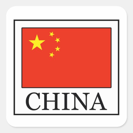 China Quadratischer Aufkleber (Vorderseite)